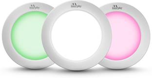 MURPHY 5W Cbl 3-In-1 Round Surface Down Light (Green/Pink/Cool White, Pack Of 4) Surface Ceiling Light Ceiling Lamp