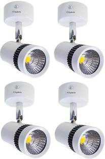 Hybrix LED Wall/Ceiling Surface Spot Light (9 WATT)Adjustable Focus Light, 4 Cool White Track Light Ceiling Lamp