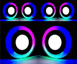 Hybrix LED Ceiling/Wall Surface Down Light 6 Watt (3+3)Dual 3D Color RGB/White Color,6 Surface Ceiling Light Ceiling Lamp