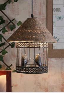 GAUVIK GAU-LOVE BIRDS CAGE HANGING Pendant Light/Hanging Light/Ceiling Light for Restaurant,Bedroom,Living Room and Home Decor Pendants Ceiling Lamp Pendant Lamp Ceiling Lamp