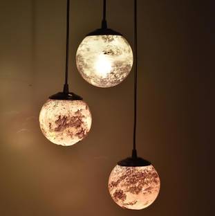 Ionic Glass Globe Pendant Lights for Dining Table, Pendant Lighting Fixture Hanging Lamp Chandelier Ceiling Lamp