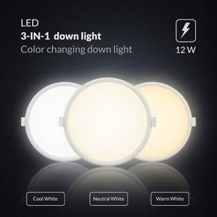Nortek Lumia+ 12W 3-in-1 Round led Light Cool White/Warm White/Natural White Recessed Ceiling Light Ceiling Lamp