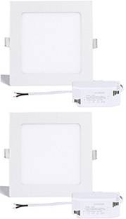 GALAXY 12 watt LED Square Slim Panel Light False Ceiling POP DownLight Indoor Light pack of 2 Recessed Ceiling Lamp