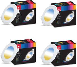 HAVELLS 10W FAZER NEO Round Led Panel Downlight Color Changing Light Pack of 4 Junction Box Ceiling Lamp