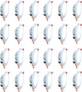 MVL Maxa 10-Watts Round Led Panel Conceal Down Pack of 24 Ceiling Light Ceiling Lamp