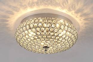 Kabhaveneshu Craft Modern Crown Shape Ceiling Light LED Crystal Jhoomar Chandelier for Living Room Chandelier Ceiling Lamp