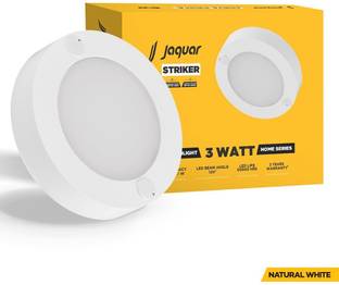 Jaquar 3W Striker Mini Round Surface Downlight with Heat Sink Natural White (Pack of 1) Ceiling Light Ceiling Lamp