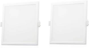 Syska 12W SQUARE WHITE 6500K LED CEILING PANEL PACK OF-02 Downlighter Ceiling Lamp