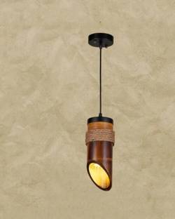 Areezo Areezo Wooden bamboo Design Hanging Pendant Light -Set of 1 Pendants Ceiling Lamp