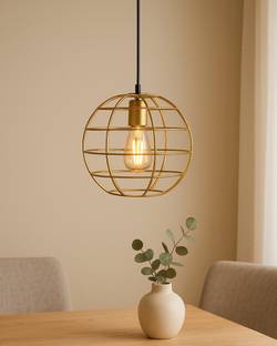Homesake Golden Edison Filament hanging Classic Sphere, E27 hanging ceiling light for LED/filament bulb, decorative urban retro lighting Pendant Lamp Ceiling Lamp