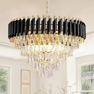 DONERIA 500mm Chandelier Hanging Ceiling Pendant 500mm Jhumar Ceiling Lamp (black Gold ) Chandelier Ceiling Lamp