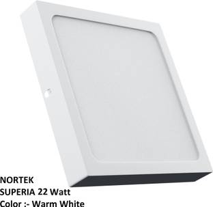 Nortek Superia 22W Square Surface LED Panel Light, Warm White, No False Ceiling Requird Recessed Ceiling Lamp