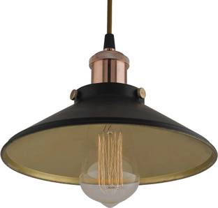 Homesake Single Black Cone Pendant with Rose Gold Holder, E27, Modern Nordic Hanging Ceiling Light Pendant Lamp Ceiling Lamp