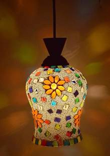 Baslash Handcrafted mosaic decorated glass hanging light Pendants Ceiling Lamp Chandelier Ceiling Lamp