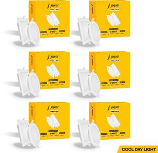 Jaquar Strella Slim 8W Round Recess Down Light - Cool White (Pack of 6) Ceiling Light Ceiling Lamp