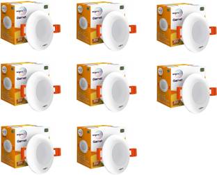 Wipro Garnet 3W LED Mini Downlight, Pack of 8 Recessed Ceiling Lamp
