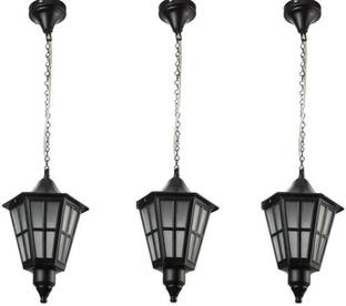 Areezo Metal Black Hanging Pendant Light For Decorative(Bulb is Not Includ) (PACK OF 3) Pendant Lamp Ceiling Lamp