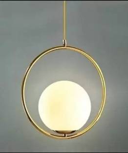 Areezo Areezo Golden Metal Hanging Light for bedroom, Livingroom Pack of 1 Without Bulb Pendants Ceiling Lamp