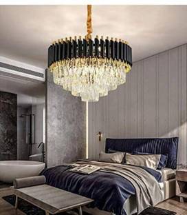 Gauti Trendy Design Crystal Chandelier Golden, Brown WIth Inbuilt LED, 800mm Chandelier Ceiling Lamp