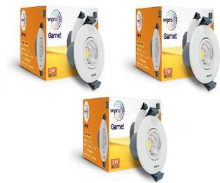 Wipro Garnet 3w mini spotlight, pack of 3 Recessed Ceiling Lamp