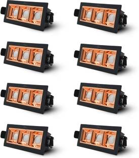 MURPHY 6W Rose Gold Finish Square Laser LED Ceiling (Warm White, Pack of 8) Ceiling Light Ceiling Lamp