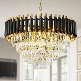 Dreamy Designs 600 MM k9 Crystal Modern Chandelier ,3-in-1 L.E.D. Light Colour Changing Jhumar Chandelier Ceiling Lamp