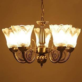 Weldecor Antique Brass Chandelier/Jhoomer/Pandent Lamp/Hanging Light/Ceiling Decorative Lamp/Fancylight/Bulb Ceiling Light Ceiling Lamp