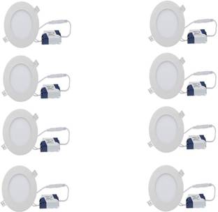 GALAXY 6 watt Led panel light Round,white pack of 8 Recessed Ceiling Light Ceiling Lamp