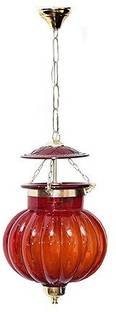 Baslash Complete Lighting Solution Melon Shaped Red Pendant Hanging lamp Ceiling Light Ceiling Lamp