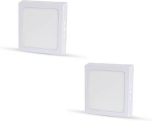 D'Mak 8 Watt Warm white Square Surface Light (Pack of 2) Ceiling Light Ceiling Lamp