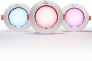 MURPHY LED 3W AURA COLOR CHANGING DOWN LIGHT(RED/BLUE/PINK, Pack of 10) Recessed Ceiling Light Ceiling Lamp