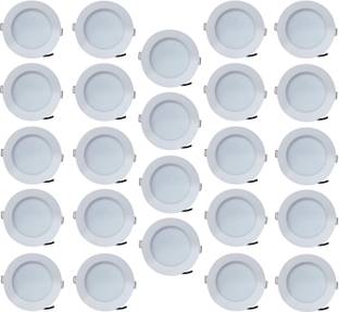 BENE 7w Round Ceiling Light , Color of LED Warm White (Yellow) (Pack of 24 Pcs) Recessed Ceiling Light Ceiling Lamp