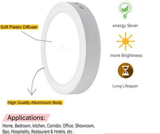 MVL 15 Watt Decorative LED Round Surface Panel Light Pack Of 1 Chandelier Ceiling Lamp