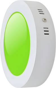 MVL 9W Round LED Surface Down Light (Pack of 1, Green) Ceiling Light Ceiling Lamp