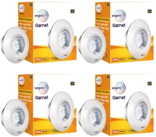 Wipro Garnet 2W LED Spotlight,Pack of 4 Recessed Ceiling Lamp