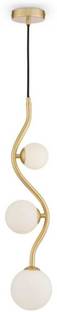 Areezo Areezo Modern Gold 3 Doom Snake Shape Hanging Light (Without Bulb)(Pack Of 1) Ceiling Light Ceiling Lamp