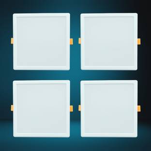 ASTER LITE 20W Square 3-in-1 Color Changing LED Panel Light/Ceiling Light (Pack of 4) Recessed Ceiling Lamp