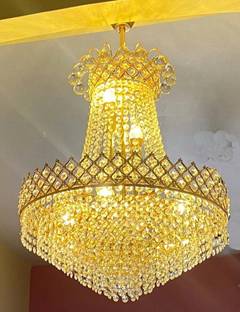 Shri Mahal Antiques Crystal Big Size Jhumar Ceiling Light For Living Room/Hall/Bed Room Chandelier Ceiling Lamp