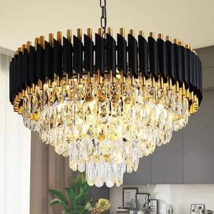 MSM crystal Black Gold polish metal 450mm chandelier hanging ceiling pendant jhoomer Chandelier Ceiling Lamp