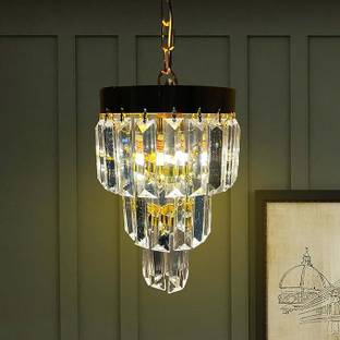 Shri Mahal Antiques Round 160mm Crystal Chandelier for Home Decor Chandelier Ceiling Lamp