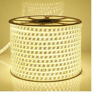 Hybrix LED Ceiling Light (6 Mtr. Roll) Cove Rope Light, Strip Light, Double Row SMD 5730 LED (72 LEDs/Mtr), Waterproof IP67 & Flexible With AC Adaptor Plug, Direct 220v AC, Natural Warm White Color. Recessed Ceiling Lamp