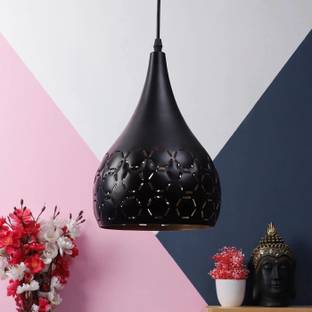 Areezo Black Cutting Edge Modern Hanging Lights (Bulb Not incl.)(Pack of 1) Pendants Ceiling Lamp