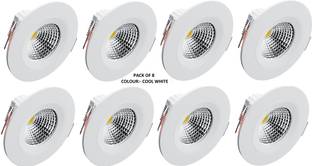 Nortek 3W Deep Junction Box Led with in-Built Driver led Conceal (Pack of 8) Ceiling Light Ceiling Lamp