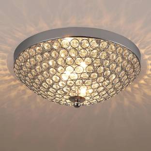 Kabhaveneshu Craft Crystal Chandelier Jhoomar Light LED Ceiling Modern Design Dome/Bowl Shaped Chandelier Ceiling Lamp