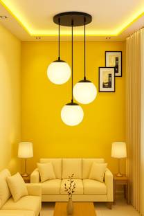 Aphrodite 3 Milky Doom Hanging Luster Light Pendants Ceiling Lamp (White) Ceiling Light Ceiling Lamp