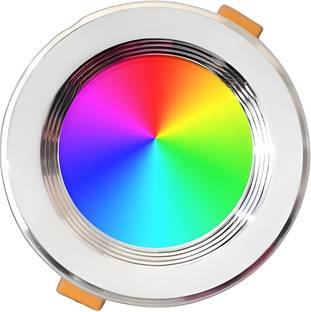 MNLight 9w 7-1 multi color 4 Line (Red/ Pink/Blue/Yellow/Violet/Green/White) pack of 1 Recessed Ceiling Light Ceiling Lamp