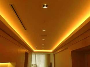 Hybrix 2835 Ultra Bright LED False Ceiling Cove Light (10 Mtr) FIRE AMBER With Adapter Recessed Ceiling Light Ceiling Lamp