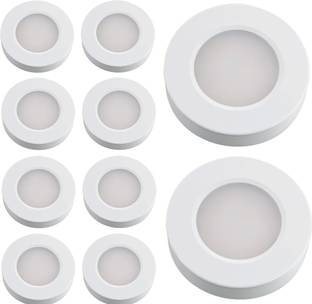 Hybrix LED Cabinet Light, Cupboard Light, Striker Light (3 Watt) Natural Warm White Color, Magnetic Elegant Cover, Surface mounted (PACK OF 10) Recessed Ceiling Light Ceiling Lamp