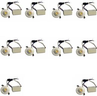 GALAXY 1 Watt LED COB Spot Light (Warm Light) round pack of 10 Recessed Ceiling Lamp
