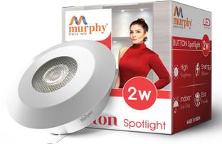 MURPHY LED 2W BUTTON Spot light (Cool White , Pack of 1) Recessed Ceiling Lamp